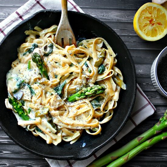 Lemon Poppy Seed Cream Pasta