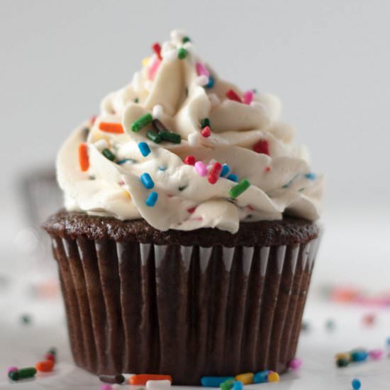 Chocolate and Cake Batter Cupcakes