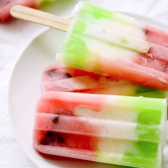 Watermelon Freezer Ice Pops