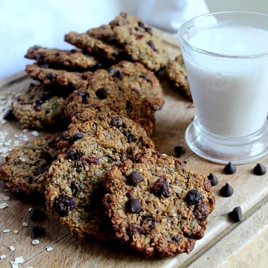 Chewy Vegan Trailmix Cookies
