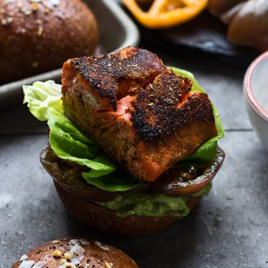 Blackened Salmon Sandwiches