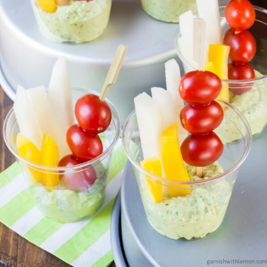 Creamy Goat Cheese Pesto Dip