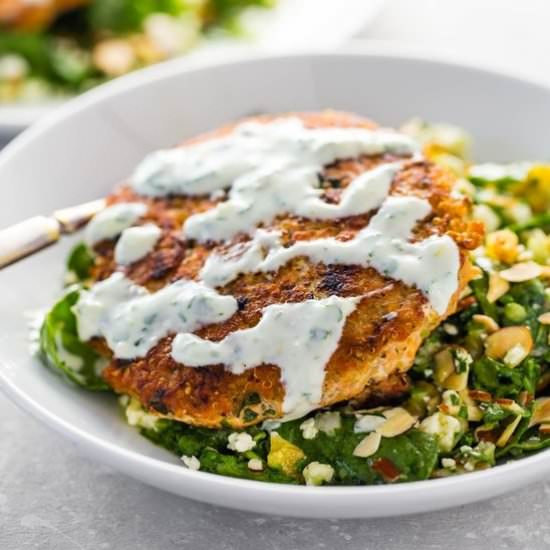 Lemon Herb Salmon Burgers