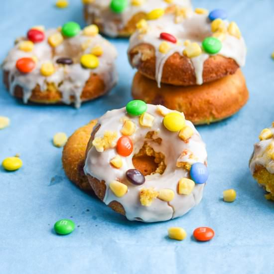 Sweet Corn & M&M Doughnuts