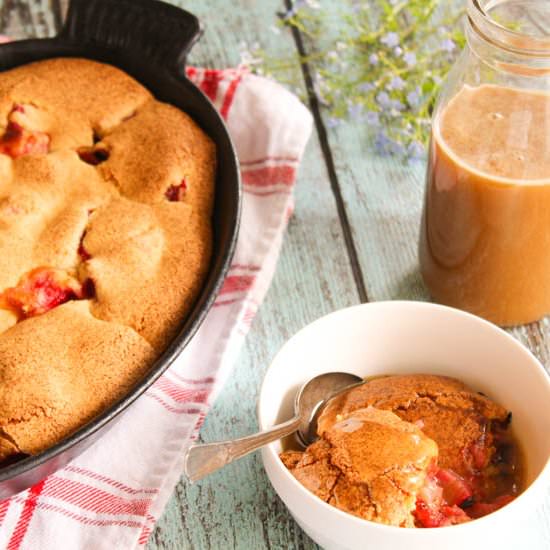 Rhubarb Strawberry Cobbler