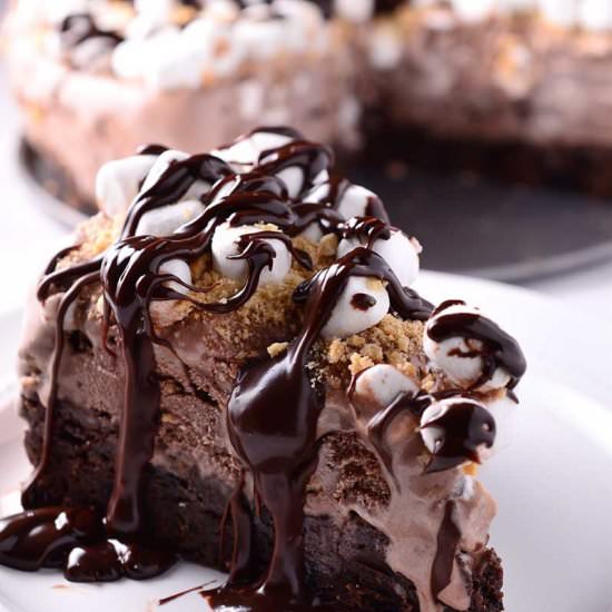 Oreo Brownie & S’more Ice Cream Cake