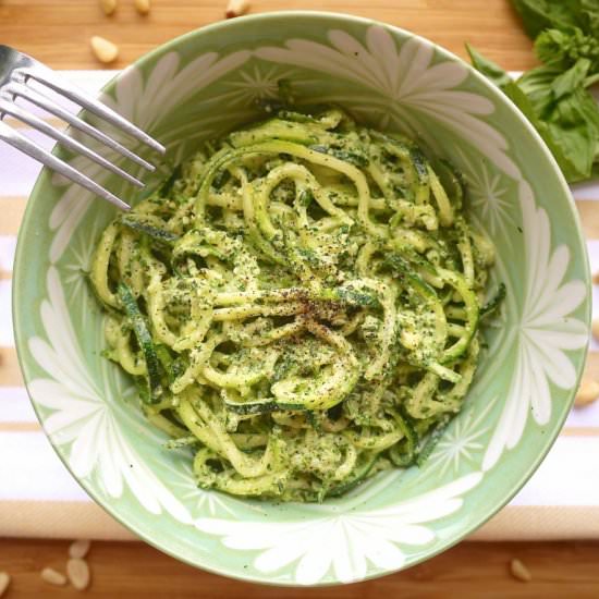 Kale and Lemon Pesto Zoodles