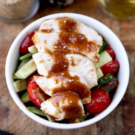 Poached Chicken with Sesame Sauce