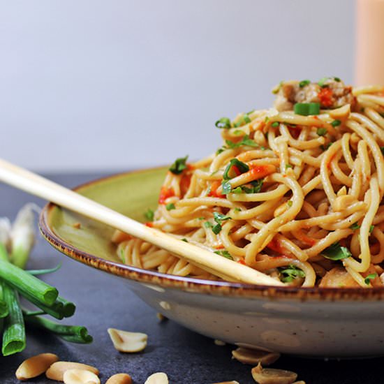 5 Ingredient Asian Peanut Noodles