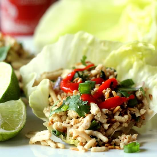 Thai Chicken Lettuce Wraps (Larb)