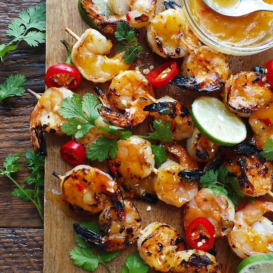 Orange Chili Grilled Shrimp