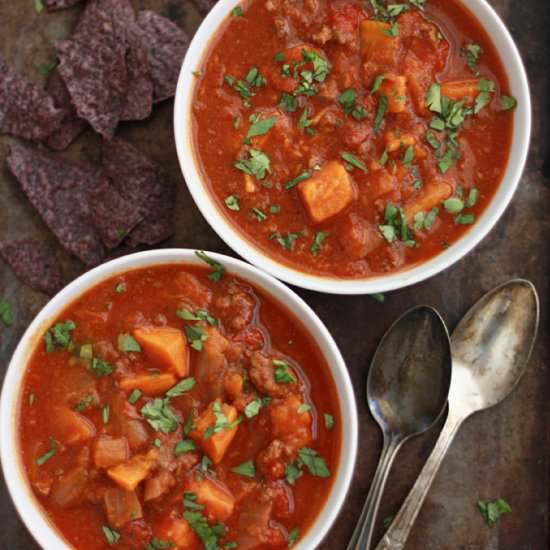 Slow Cooker Sweet Potato Chili