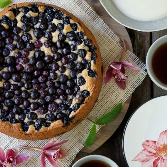Blueberry Sour Cream Cake