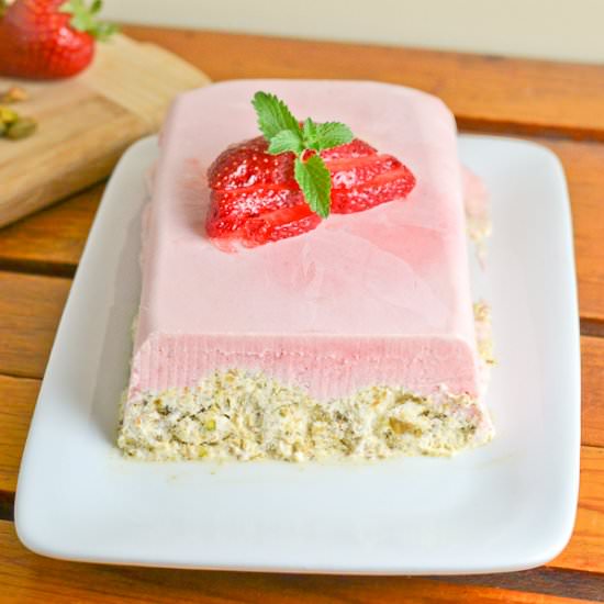 Strawberry Pistachio Semifreddo