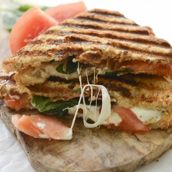 Whole Wheat BLT Caprese Panini