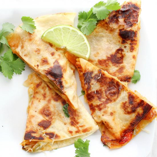 Chicken Fajitas Quesadillas