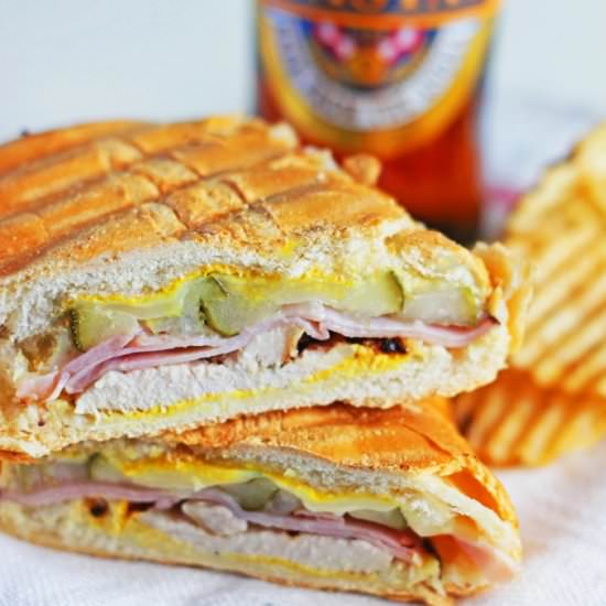 Cuban Sandwich made with Mojo Pork