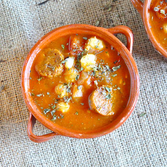 Chorizo + Hominy Stew