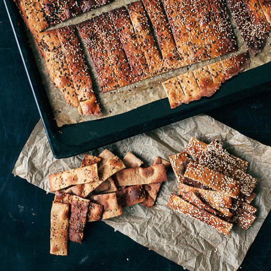 Rye Crackers with Seeds