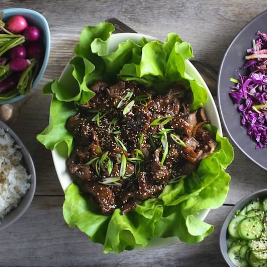 Bulgogi (Korean Beef) Lettuce Cups