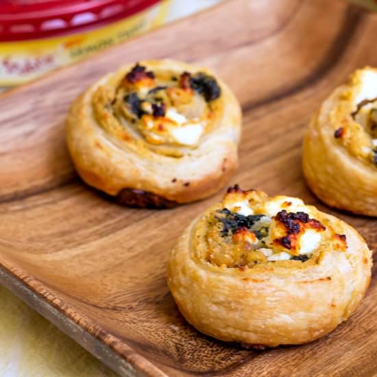 Hummus Pinwheels with Spinach&Feta