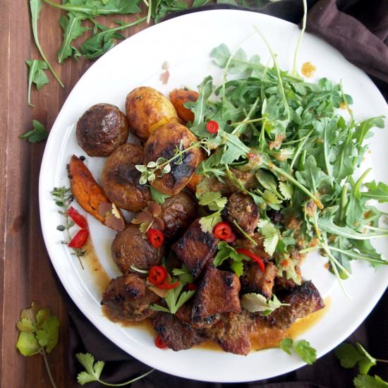 Rhubarb Sauce Stewed Pork