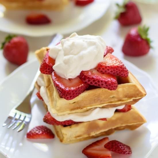Strawberry Shortcake Waffles