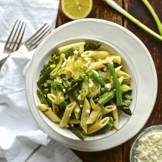 Pasta Verde with Lemon Vinaigrette