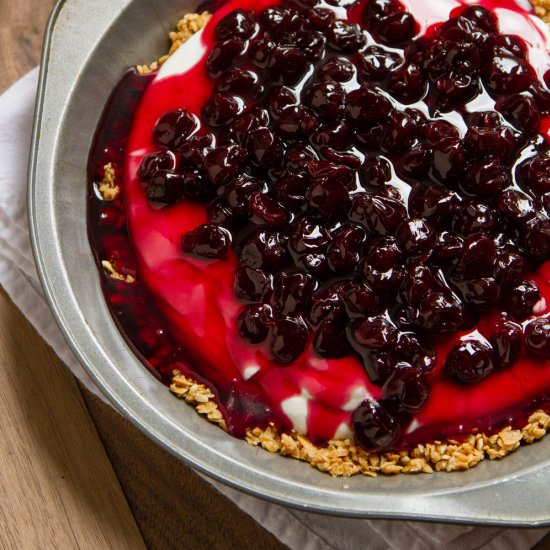 Cherry Yoghurt Cloud Pie