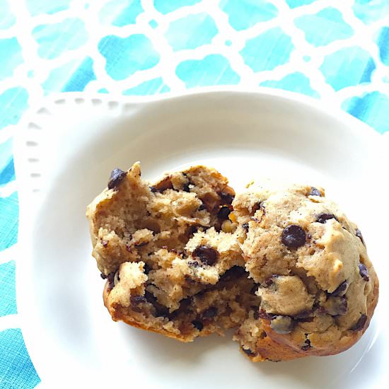 Peanut Butter Honey Banana Muffins