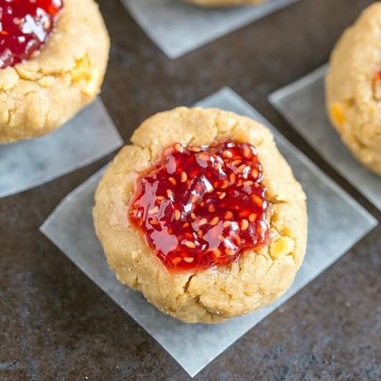 Healthy No Bake Thumbprint Cookies