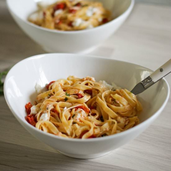 Tagliatelle Ricotta and Tomatoes