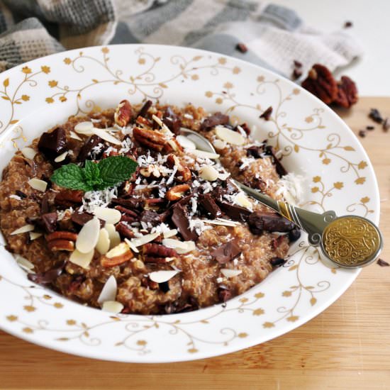 Chocolate Caramel Breakfast Quinoa