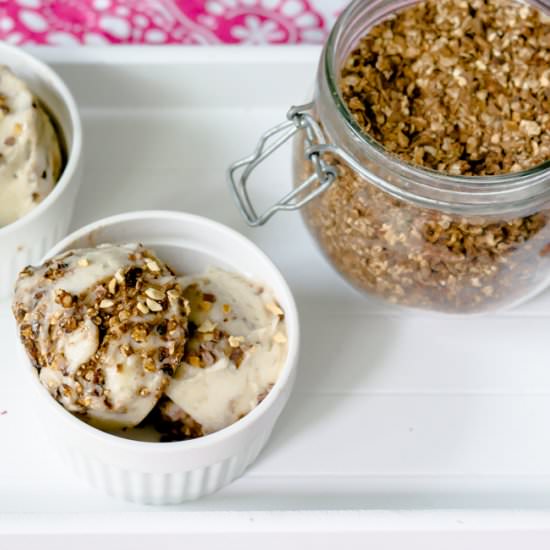 Snickers Granola Ice Cream