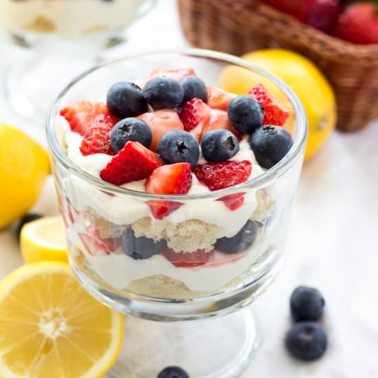 Lemon Berry Cheesecake Trifles