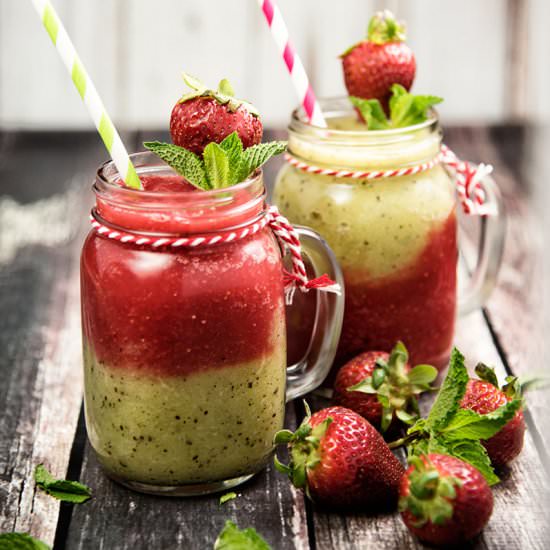 Strawberry-Kiwi Mojito Smoothie
