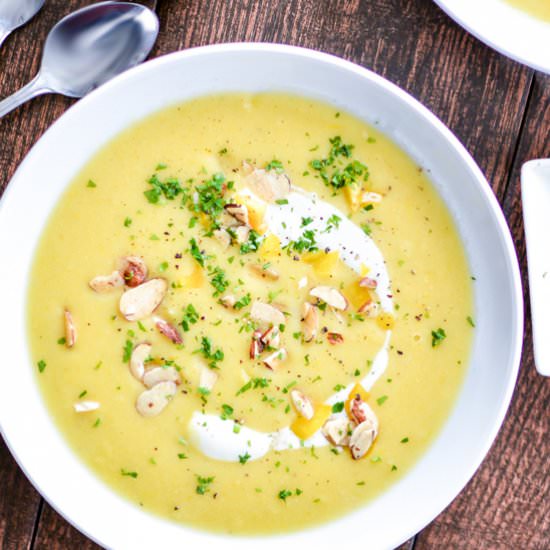 Corn and Yellow Bell Pepper Soup