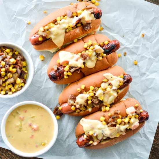 Hot Dogs with Chipotle Cheese