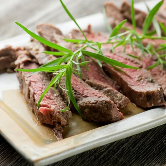 Grilled Tarragon Mustard Steak