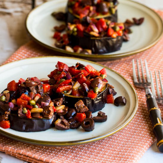 Roasted Eggplant with Salsa
