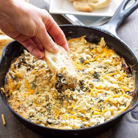 Warm Kale Bacon Dip