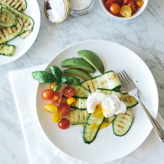 Poached Egg with Truffle Zucchini