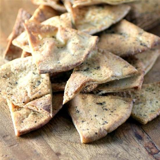 Baked Whole Wheat Pita Crisps