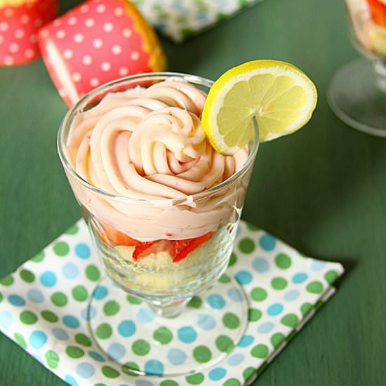 Lemon Strawberry Cheesecake Parfait