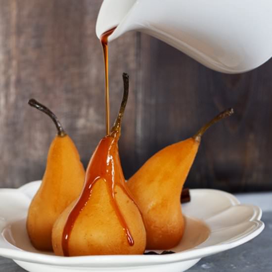 Negroni Poached Pears