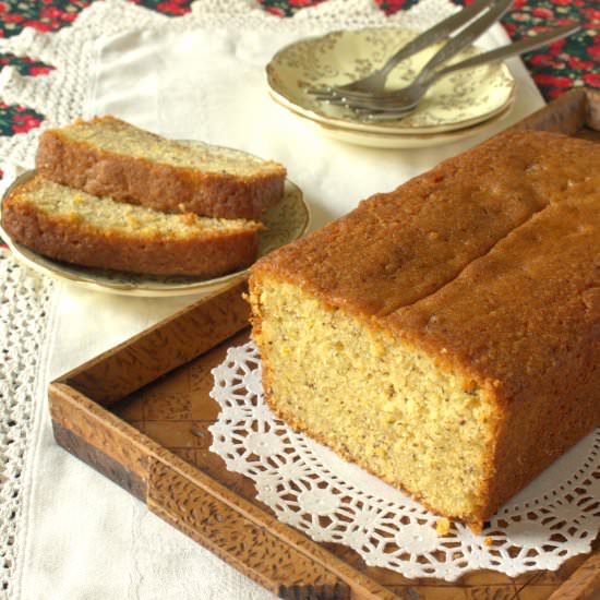Orange Hazelnut Loaf Cake