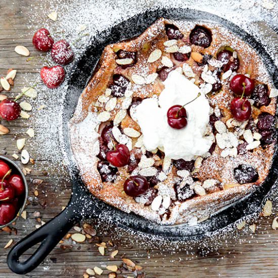 Bourbon-Cherry + Almond Dutch Baby
