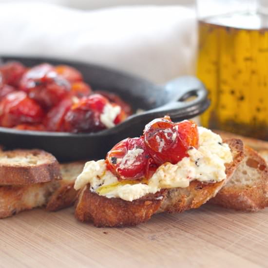Chili Oil Baked Goat Cheese Dip