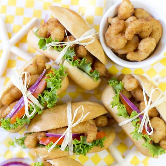 Mini Spicy Shrimp Po’ Boys