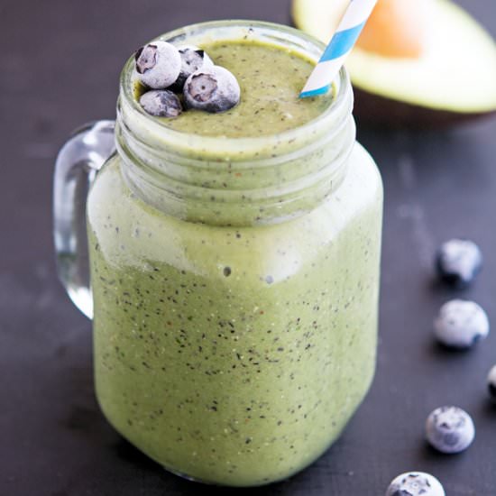 Blueberry Avocado Power Smoothie